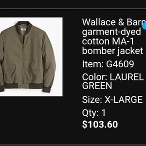 J Crew wallace and barnes bomber jacket